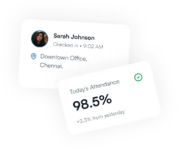 Today's attendance dashboard