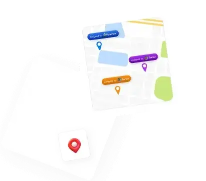Field force management dashboard with location tracking
