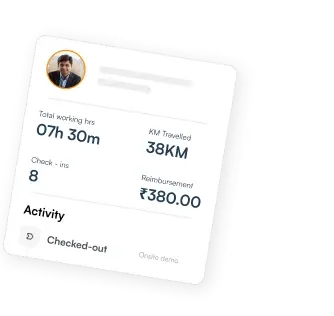 Employee profile and status card